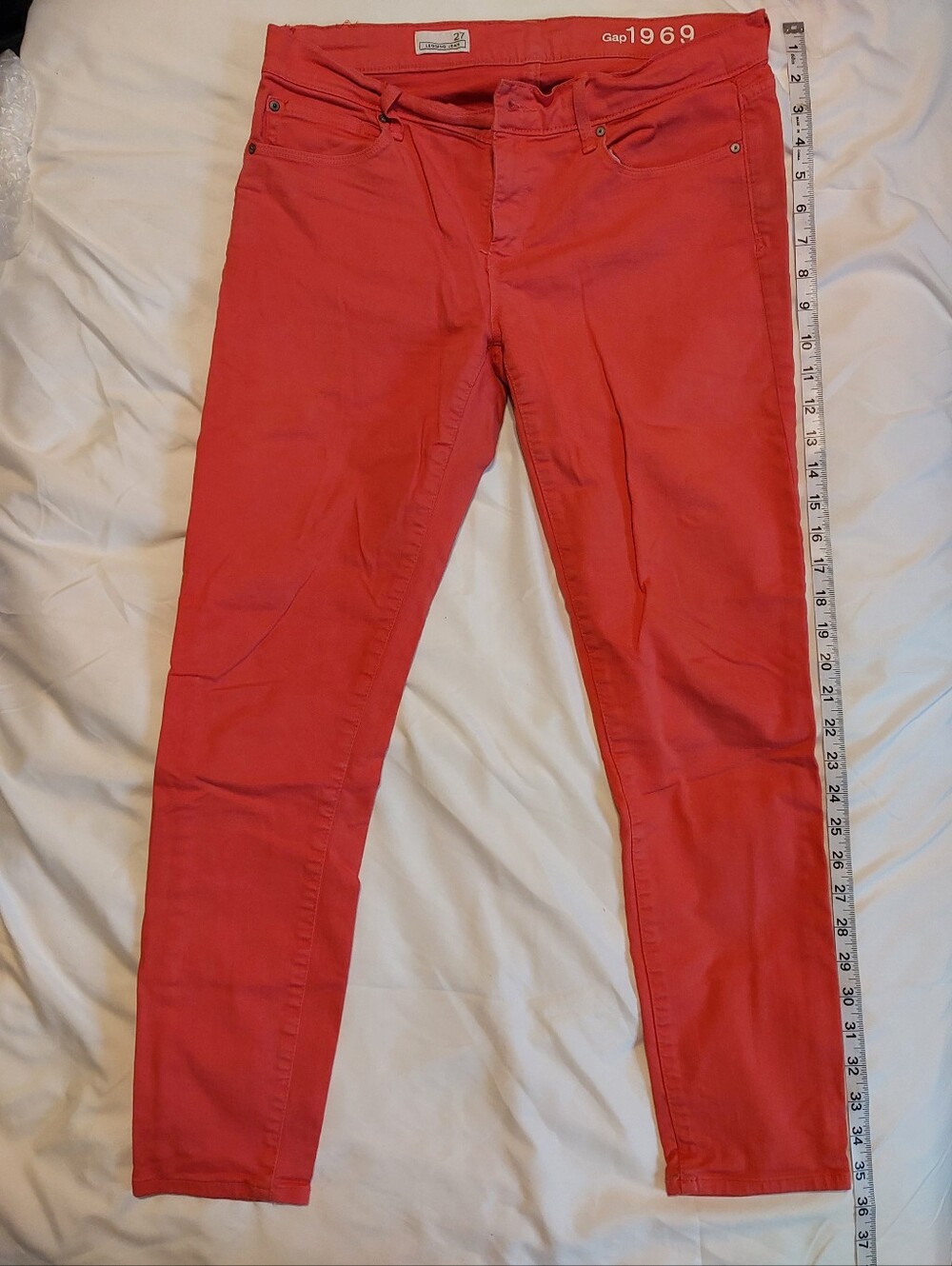 GAP 1969 Coral-Red Skinny Women’s Jeans Size 27